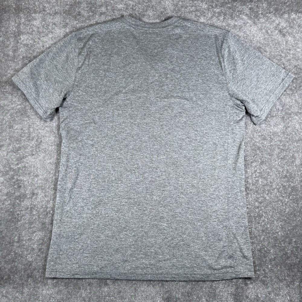 Nike Shirt Men's Medium Heathered Gray V-Neck‎ Short Sleeve Performance - Picture 2 of 6